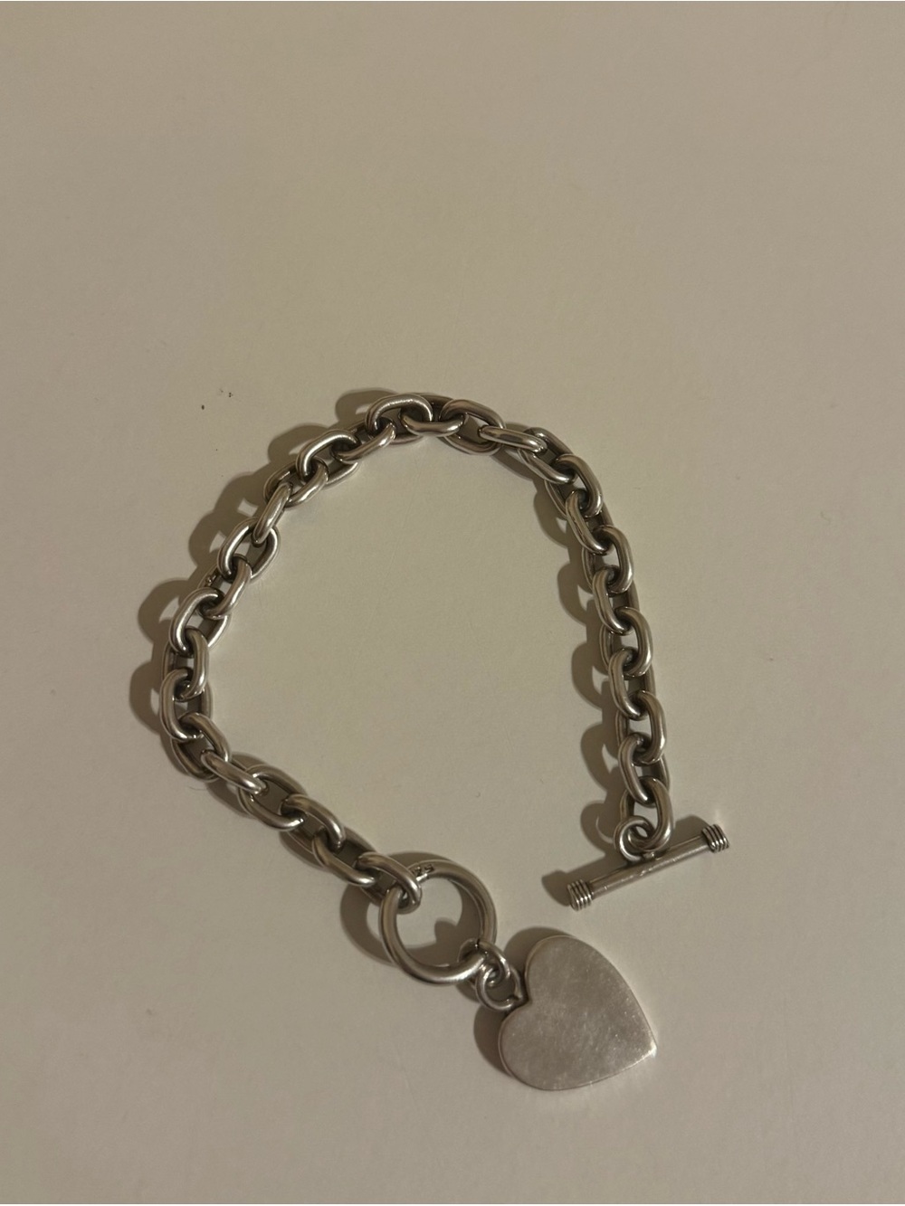 925 Sterling silver chain bracelet with toggle